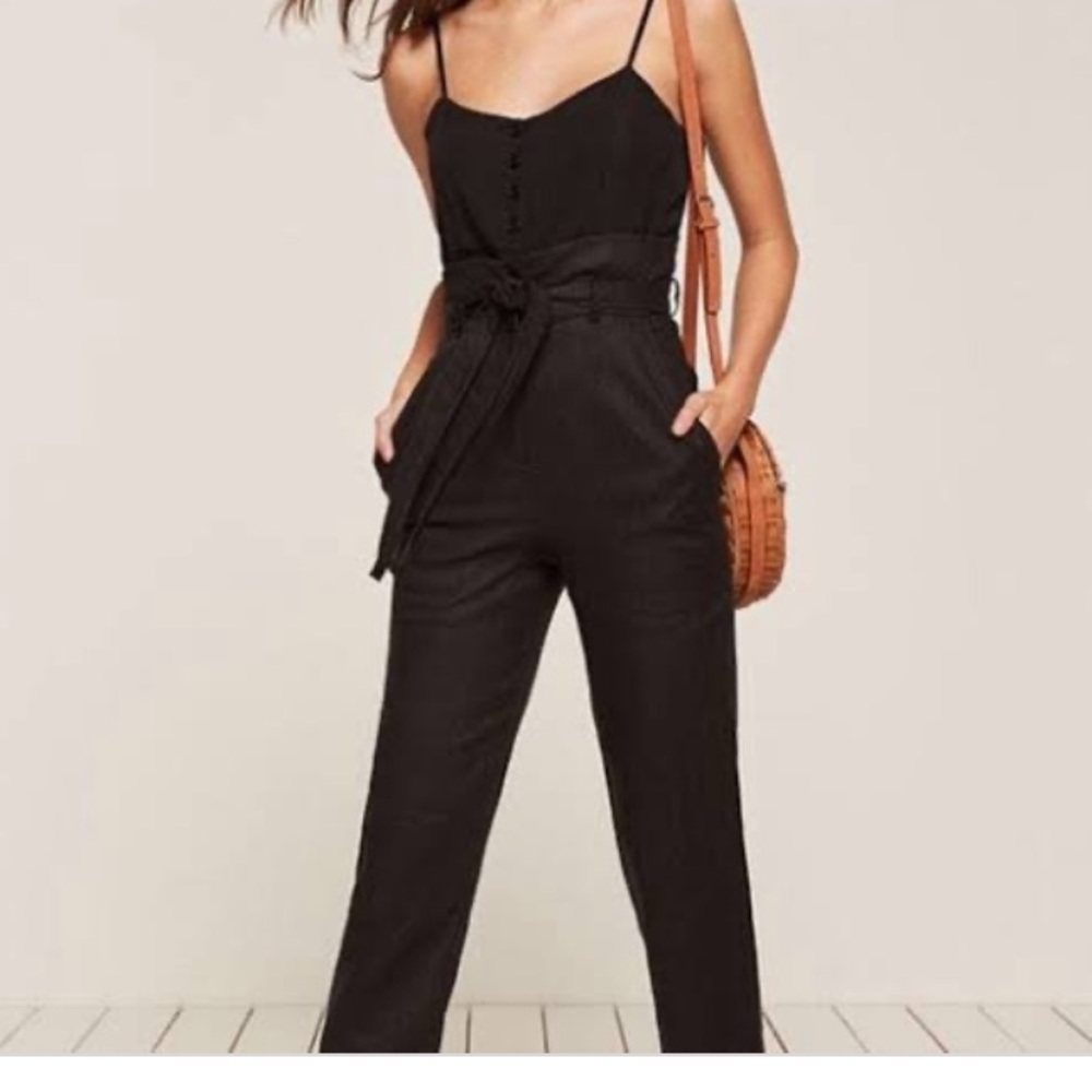 ISO Reformation Fulton Jpsuit in BLACK